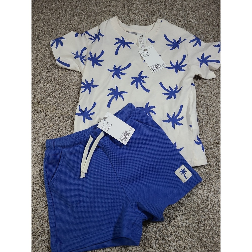NWT H&M Boys T-shirt &‎ Shorts Set 2t